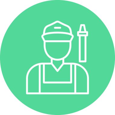 İnşaat işçisi simgesinin vektör illüstrasyonu