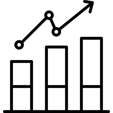 Çubuk grafik simgesini, basit vektör çizim