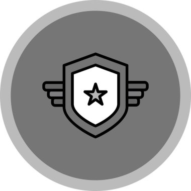 rozet vektör simgesi modern basit tasarım