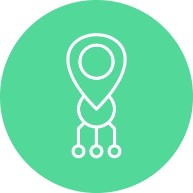 Bir konum simgesinin vektör illüstrasyonu