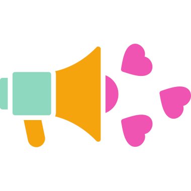 megafon ikonu. Vektör illüstrasyonu