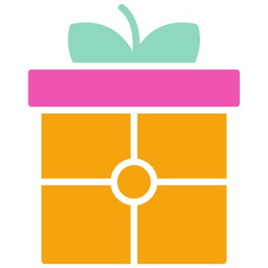 Yay ile hediye kutusu, vektör illüstrasyon tasarımı