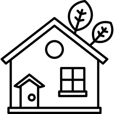 Ev. Web simgesi basit illüstrasyon