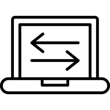 Dizüstü web simge vektör çizim