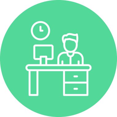 Modern ofis simgesinin vektör illüstrasyonu