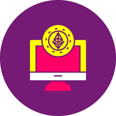 Bitcoin web simgesi basit tasarım