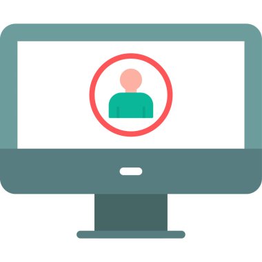 Online pazarlama ikonu. Web tasarımı için basit çevrimiçi pazarlama vektör simgesi çizimi