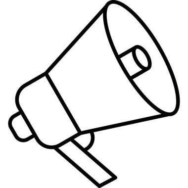 Megafon. vektör illüstrasyonu, basit tasarım