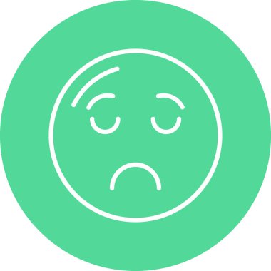 Üzücü. Web simgesi basit illüstrasyon