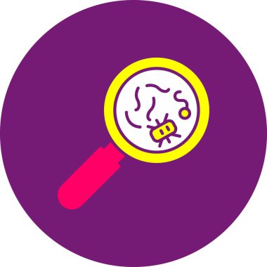 Bir büyüteç karikatür simgesinin vektör çizimi