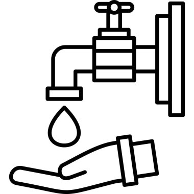 banyo musluğu simgesi vektör illüstrasyon tasarımı