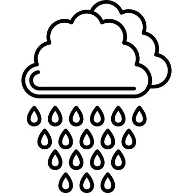 Yağmur. Web simgesi basit tasarım