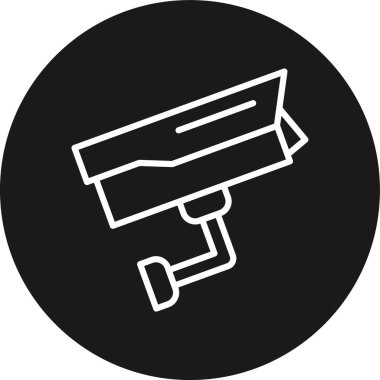 Gözetim kamerası. Basit illüstrasyon