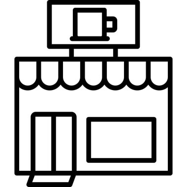 Dükkan. Web simgesi basit illüstrasyon