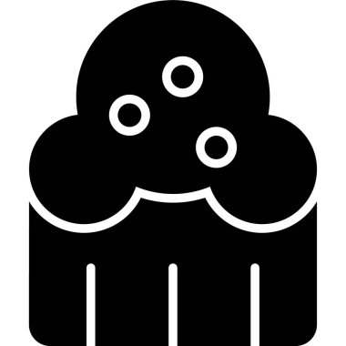 Tatlı bir canavarın çizgi film ikonunun vektör çizimi