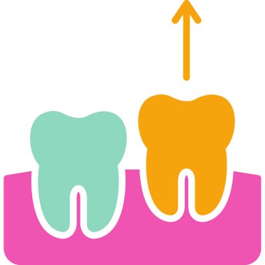 Diş dişleri modern simge, vektör illüstrasyonu