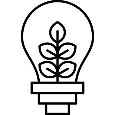 fikir ampul simgesi vektör illüstrasyon