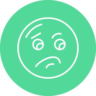 Üzücü. Web simgesi basit illüstrasyon