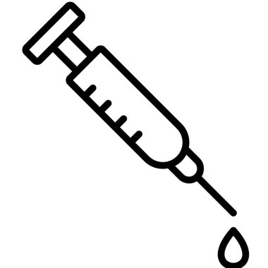 Şırınga. Web simgesi basit illüstrasyon