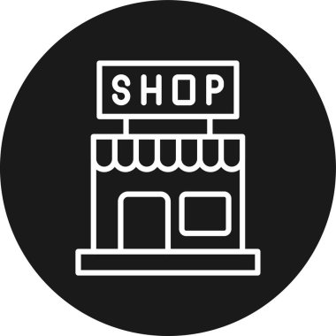 Dükkan. Web simgesi basit tasarım
