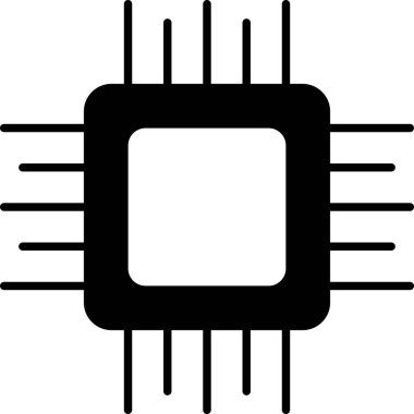 İşlemci. Web simgesi basit illüstrasyon