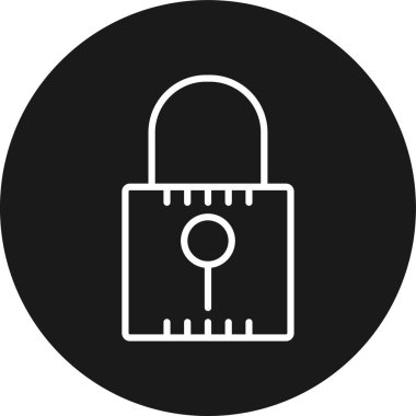 Kilit. Web simgesi basit tasarım