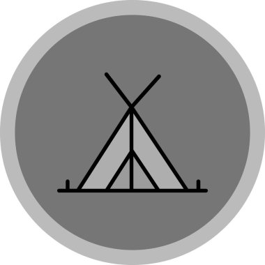 Bir çadır simgesinin vektör illüstrasyonu