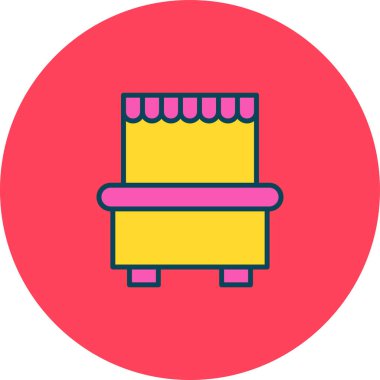 Arka planda izole edilmiş modaya uygun dizayn edilmiş koltuk simgesi