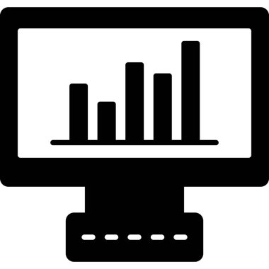 Veri analizi vektör satırı simgesi.
