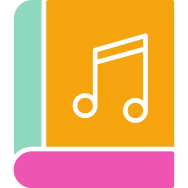 Müzik notası simgesinin vektör illüstrasyonu