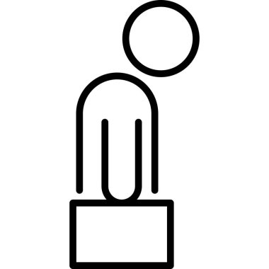 Erkek ikonu. Taslak insan vektör işareti. izole tasarım