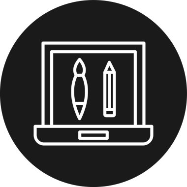 Kalem. Web simgesi basit illüstrasyon