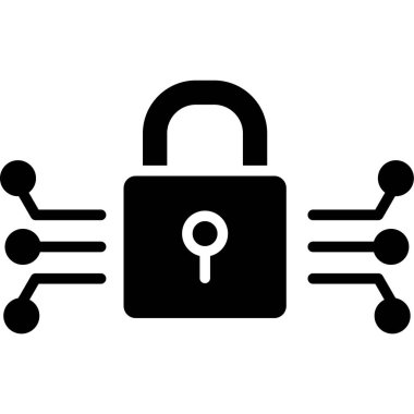 asma kilit ikon vektör çizimi