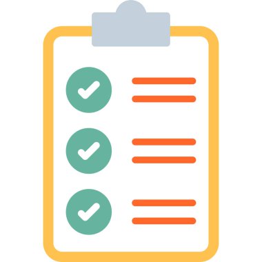 Düz biçimli kontrol listesi simgesi