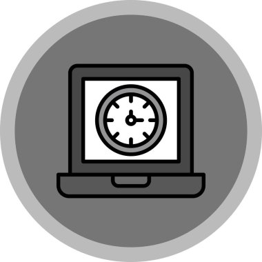 dizüstü bilgisayar simgesi. Web tasarımı için dizüstü bilgisayar vektör simgesinin basit çizimi