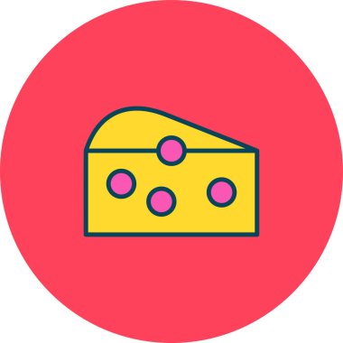 Peynir. Web simgesi basit illüstrasyon