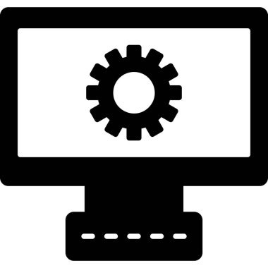 Bilgisayar donanımı. Web simgesi vektör illüstrasyonu