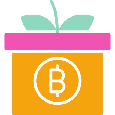 Bitcoin büyüme ikonu vektör illüstrasyonu