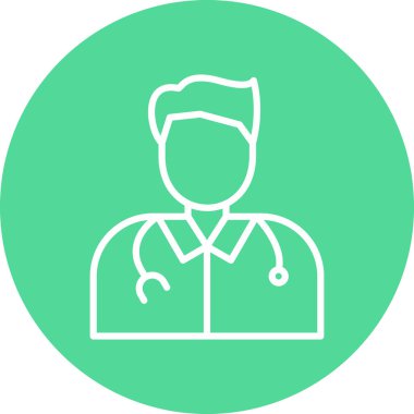 Vektör illüstrasyon simgesi, doktor simgesi