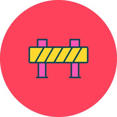 Bariyer. Web simgesi basit illüstrasyon