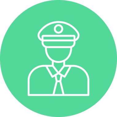 Polis vektör simgesi modern basit illüstrasyon