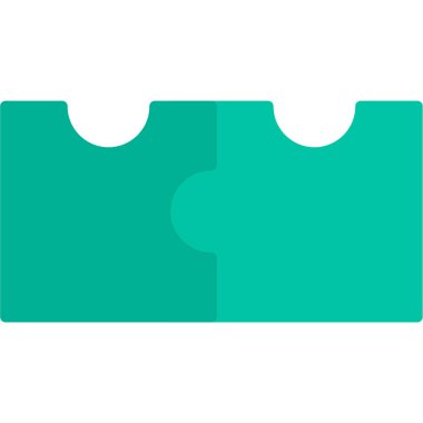 Yapboz parçasının izole edilmiş ikon vektör çizimi tasarımı