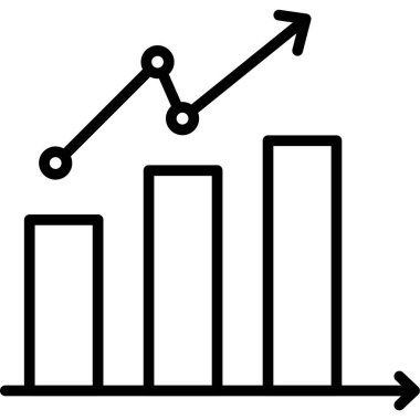 Grafik vektör simgesini yükselt, basit tasarım