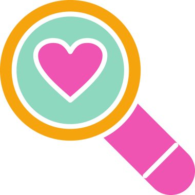 Aşk. Web simgesi basit illüstrasyon