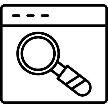 arama web simgesi vektör illüstrasyonu