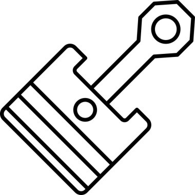 İngiliz anahtarı simgesi, basit vektör çizimi arkaplanda izole edildi