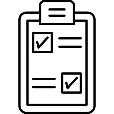 Kontrol listesi. Web simgesi basit tasarım