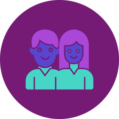 çift simge vektör illüstrasyonu