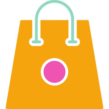 çanta alışverişi, basit vektör illüstrasyonu