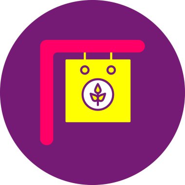 Bir çiçek simgesinin vektör illüstrasyonu